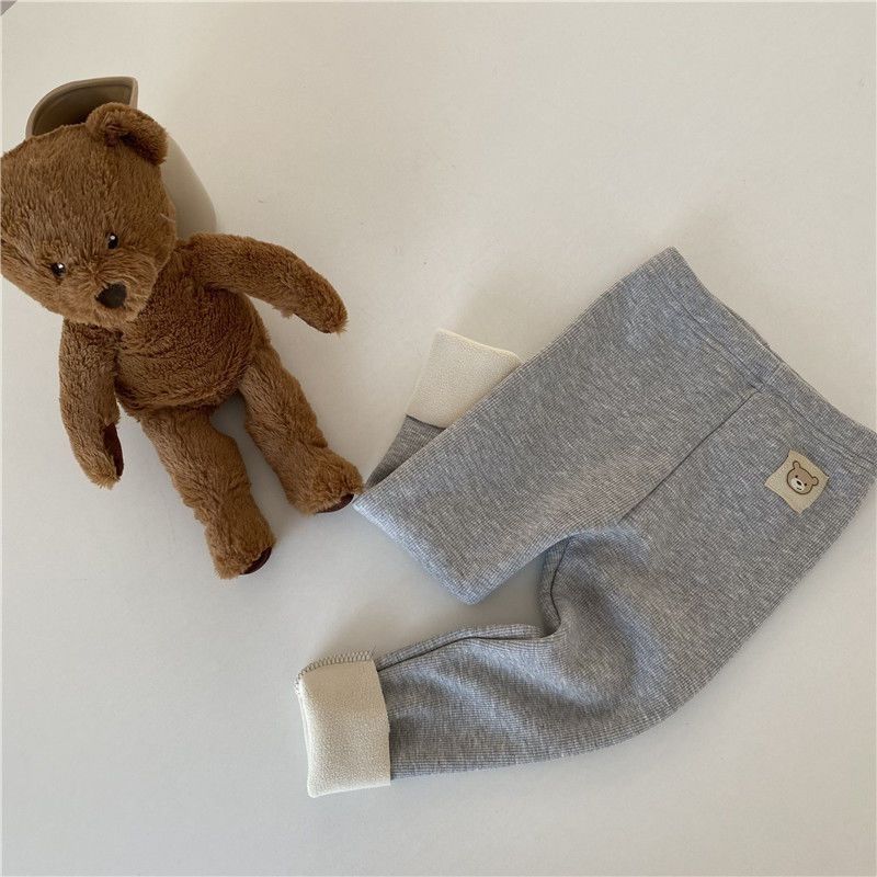Baby Girl Single-layer Fleece-lined Leggings