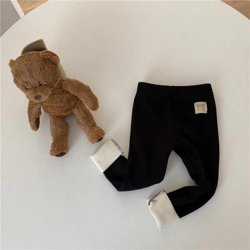 Baby Girl Single-layer Fleece-lined Leggings