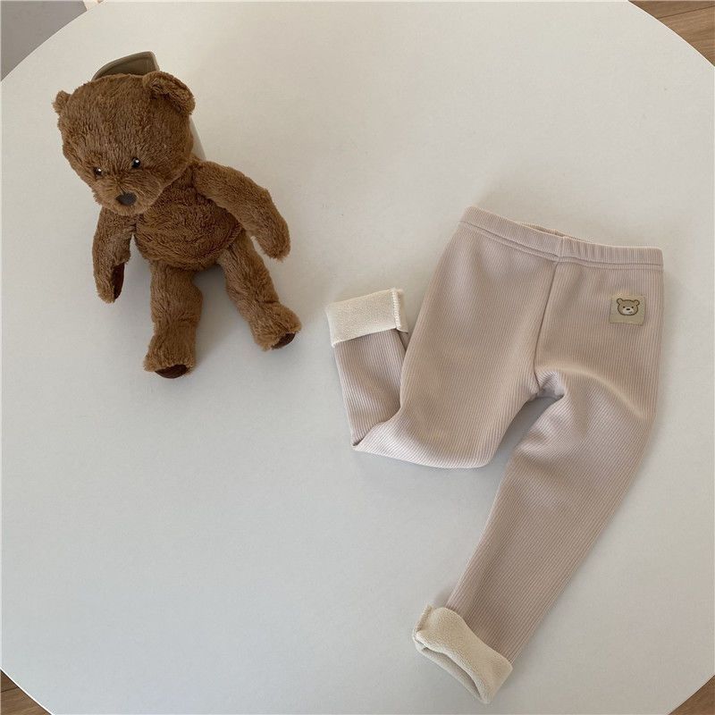 Baby Girl Single-layer Fleece-lined Leggings