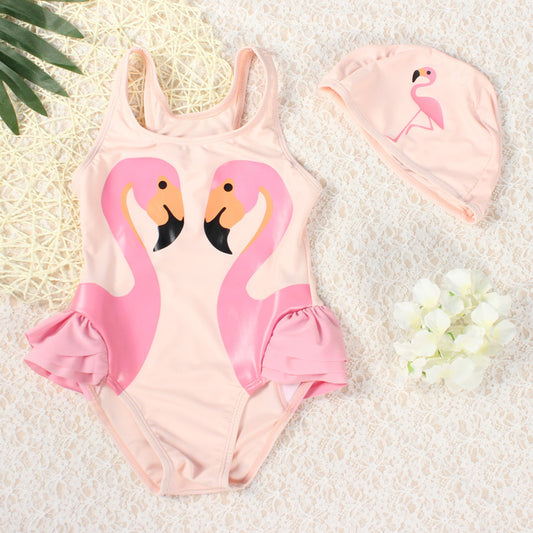 Baby One-Piece Swimsuit and Cap